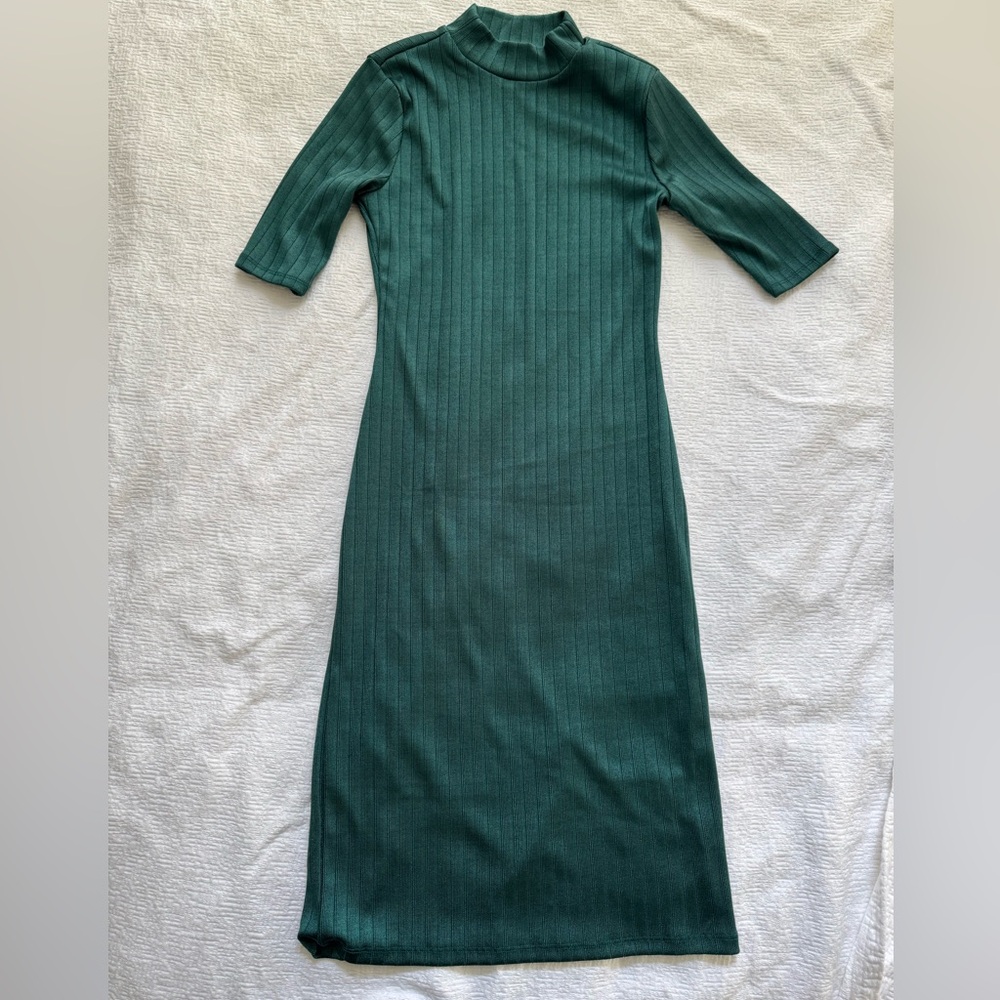 GAP Emerald Green Ribbed Dress